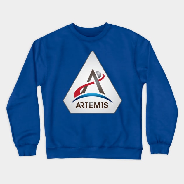 Artemis Program Patch Crewneck Sweatshirt by radiogalaxy